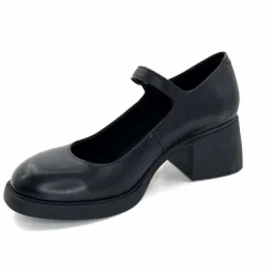 Elégant|Basic<marcha / m.moustafa Babies à Talon Ivoire Snj 2008 Cuir Noir