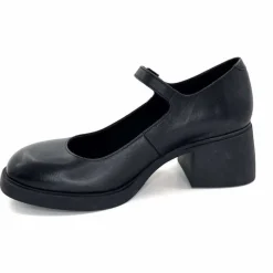 Elégant|Basic<marcha / m.moustafa Babies à Talon Ivoire Snj 2008 Cuir Noir