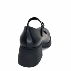 Elégant|Basic<marcha / m.moustafa Babies à Talon Ivoire Snj 2008 Cuir Noir