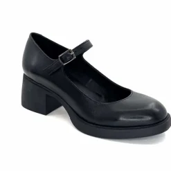 Elégant|Basic<marcha / m.moustafa Babies à Talon Ivoire Snj 2008 Cuir Noir