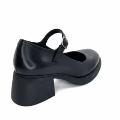 Elégant|Basic<marcha / m.moustafa Babies à Talon Ivoire Snj 2008 Cuir Noir