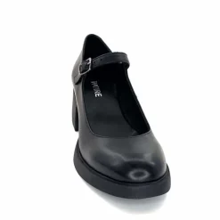 Elégant|Basic<marcha / m.moustafa Babies à Talon Ivoire Snj 2008 Cuir Noir