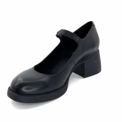 Elégant|Basic<marcha / m.moustafa Babies à Talon Ivoire Snj 2008 Cuir Noir