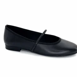 Soirée|Féminin<We Do Ballerines à Bride Ivoire 55370 D Cuir Noir