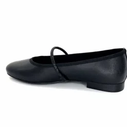 Soirée|Féminin<We Do Ballerines à Bride Ivoire 55370 D Cuir Noir