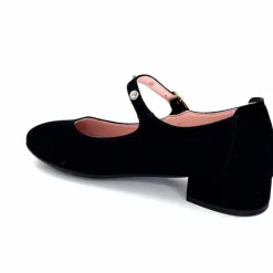 Féminin|Elégant<Sabrinas Ballerines à Bride Réglable 23052 Daim Noir