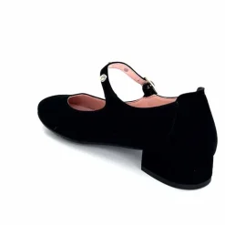 Féminin|Elégant<Sabrinas Ballerines à Bride Réglable 23052 Daim Noir