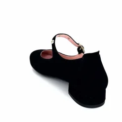 Féminin|Elégant<Sabrinas Ballerines à Bride Réglable 23052 Daim Noir