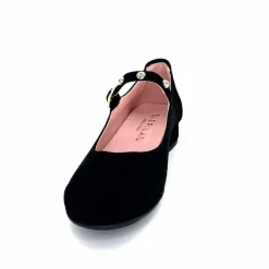 Féminin|Elégant<Sabrinas Ballerines à Bride Réglable 23052 Daim Noir
