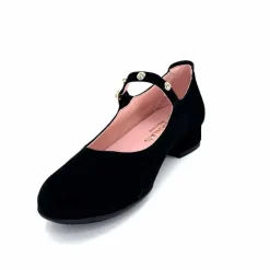 Féminin|Elégant<Sabrinas Ballerines à Bride Réglable 23052 Daim Noir