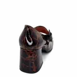 Talon|Animalier<Ivoire0331 Ballerines à Talon Ivoire 5126 Z Cuir Vernis Léo Léopard