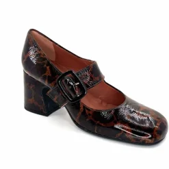 Talon|Animalier<Ivoire0331 Ballerines à Talon Ivoire 5126 Z Cuir Vernis Léo Léopard