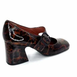 Talon|Animalier<Ivoire0331 Ballerines à Talon Ivoire 5126 Z Cuir Vernis Léo Léopard