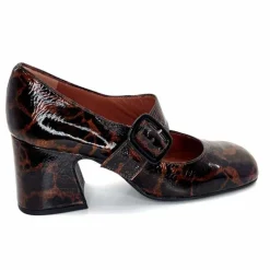 Talon|Animalier<Ivoire0331 Ballerines à Talon Ivoire 5126 Z Cuir Vernis Léo Léopard