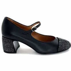 Talon|Féminin<martinat t Ballerines à Talon Ivoire 2204 Cuir Noir