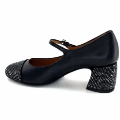 Talon|Féminin<martinat t Ballerines à Talon Ivoire 2204 Cuir Noir