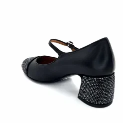 Talon|Féminin<martinat t Ballerines à Talon Ivoire 2204 Cuir Noir