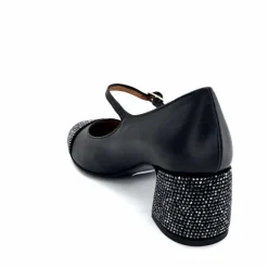 Talon|Féminin<martinat t Ballerines à Talon Ivoire 2204 Cuir Noir