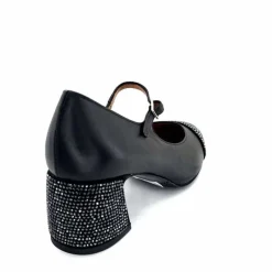 Talon|Féminin<martinat t Ballerines à Talon Ivoire 2204 Cuir Noir