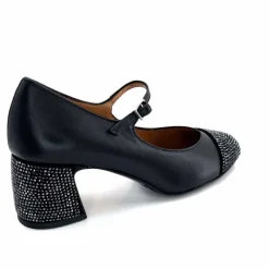 Talon|Féminin<martinat t Ballerines à Talon Ivoire 2204 Cuir Noir