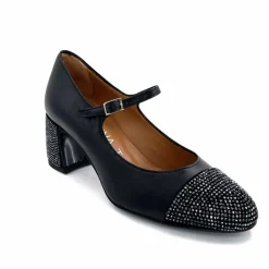 Talon|Féminin<martinat t Ballerines à Talon Ivoire 2204 Cuir Noir