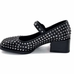 Talon|Bijoux<noa harmon Ballerines à Talon 9843-06 Cuir Diamants Noir