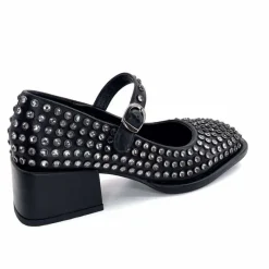 Talon|Bijoux<noa harmon Ballerines à Talon 9843-06 Cuir Diamants Noir