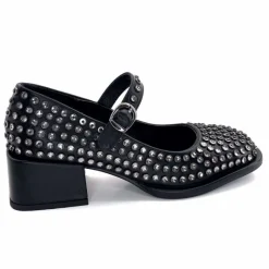 Talon|Bijoux<noa harmon Ballerines à Talon 9843-06 Cuir Diamants Noir