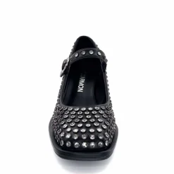 Talon|Bijoux<noa harmon Ballerines à Talon 9843-06 Cuir Diamants Noir