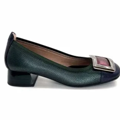 Talon|Fantaisie<Hispanitas Ballerines à Talons Chi 243673 Manila Cuir Bleu Vert