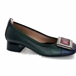Talon|Fantaisie<Hispanitas Ballerines à Talons Chi 243673 Manila Cuir Bleu Vert