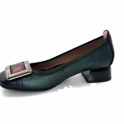 Talon|Fantaisie<Hispanitas Ballerines à Talons Chi 243673 Manila Cuir Bleu Vert