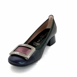 Talon|Fantaisie<Hispanitas Ballerines à Talons Chi 243673 Manila Cuir Bleu Vert