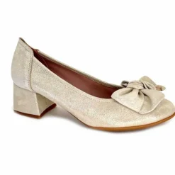 Basic|Ballerines<Sabrinas Ballerines à Talons 95103 Daim Doré Beige