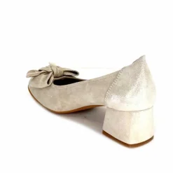 Basic|Ballerines<Sabrinas Ballerines à Talons 95103 Daim Doré Beige