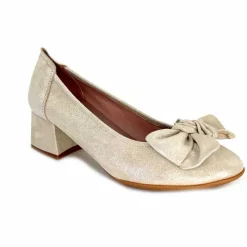 Basic|Ballerines<Sabrinas Ballerines à Talons 95103 Daim Doré Beige