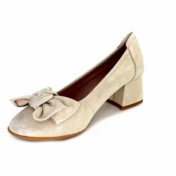 Basic|Ballerines<Sabrinas Ballerines à Talons 95103 Daim Doré Beige