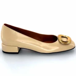 Elégant|Bijoux<angel alarcon Ballerines 24514 Cuir Glacé Beige