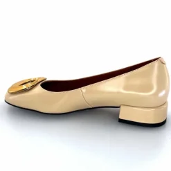 Elégant|Bijoux<angel alarcon Ballerines 24514 Cuir Glacé Beige
