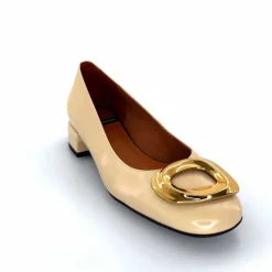 Elégant|Bijoux<angel alarcon Ballerines 24514 Cuir Glacé Beige