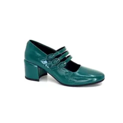 Fantaisie|Ballerines<Halmanera Ballerines Babies Bart 03 Cuir Vernis Selva Vert