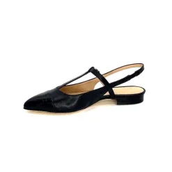 Elégant|Ballerines<Ivoire0347b Ballerines Bride Arrière Ivoire Ch788 Cuir Noir