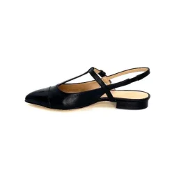 Elégant|Ballerines<Ivoire0347b Ballerines Bride Arrière Ivoire Ch788 Cuir Noir