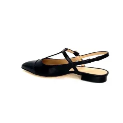 Elégant|Ballerines<Ivoire0347b Ballerines Bride Arrière Ivoire Ch788 Cuir Noir
