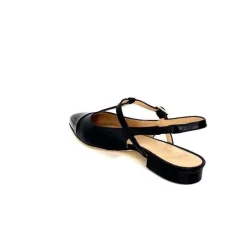 Elégant|Ballerines<Ivoire0347b Ballerines Bride Arrière Ivoire Ch788 Cuir Noir