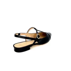Elégant|Ballerines<Ivoire0347b Ballerines Bride Arrière Ivoire Ch788 Cuir Noir