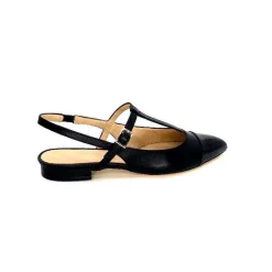 Elégant|Ballerines<Ivoire0347b Ballerines Bride Arrière Ivoire Ch788 Cuir Noir