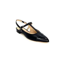 Elégant|Ballerines<Ivoire0347b Ballerines Bride Arrière Ivoire Ch788 Cuir Noir