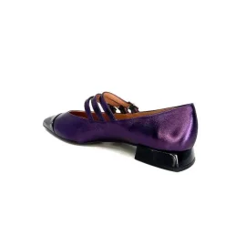 Fantaisie|Ballerines<Dansi Ballerines 5702 Cuir Métal Violet Fushia