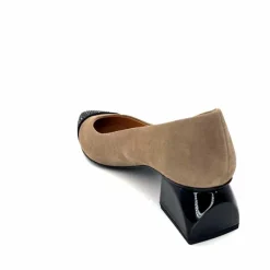 Elégant|Ballerines<Dansi Ballerines 6963 Daim Noir &amp; Strass Taupe